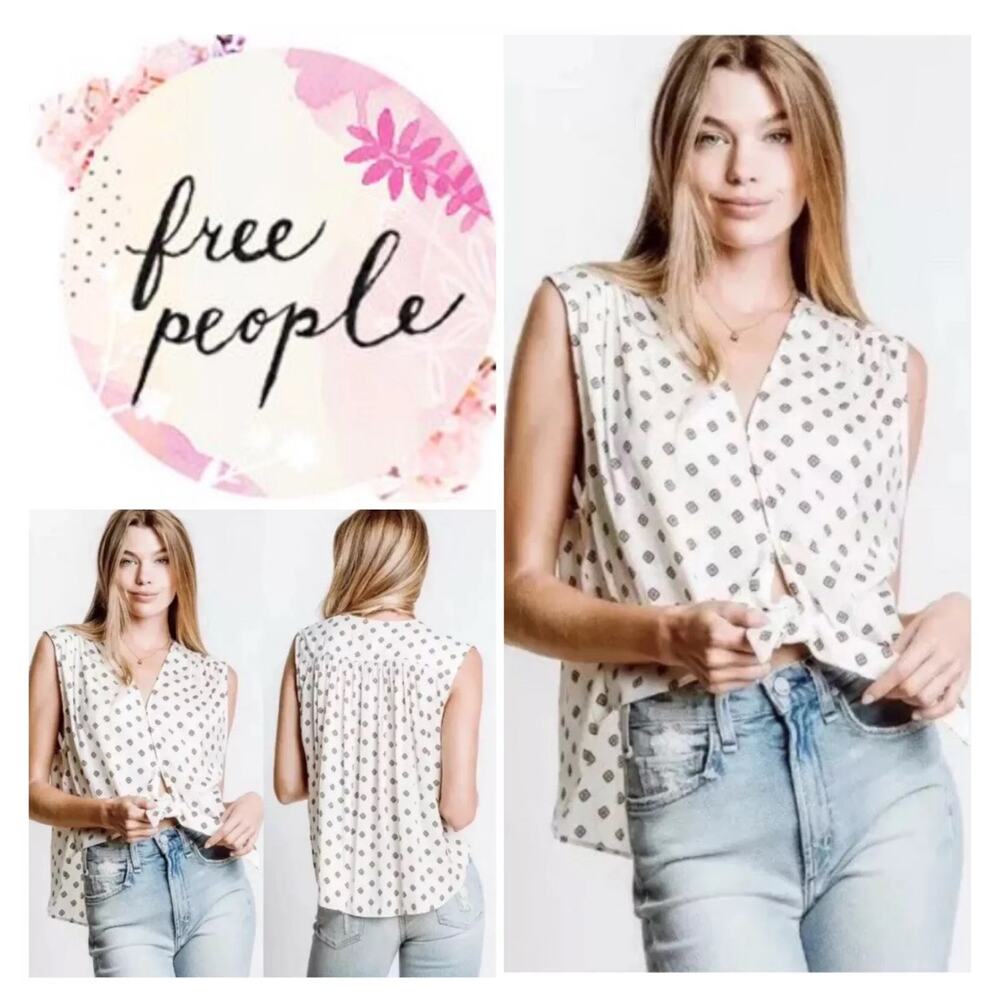 Free People mornings in Marrakesh tie vest top size M